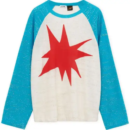 LOEWE Sweaters Women's Blue Crew Neck Moderate Other