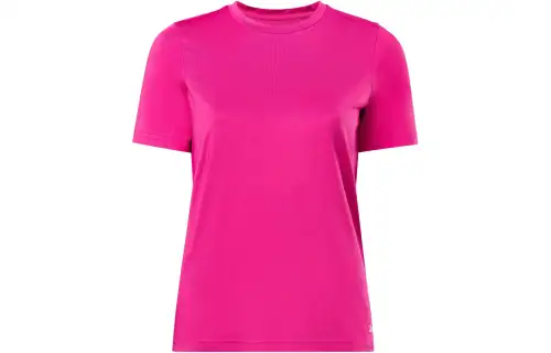 Reebok T Shirts Women's Fuchsia Crew Neck Moderate Straight Fit