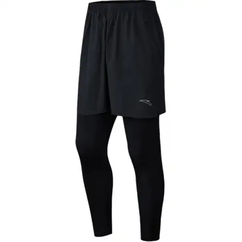 Anta Running Collection Running Pants Men's Basic Black Two Piece Set