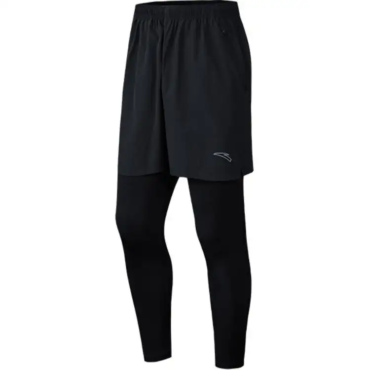 Anta Running Collection Running Pants Men's Basic Black Two Piece Set