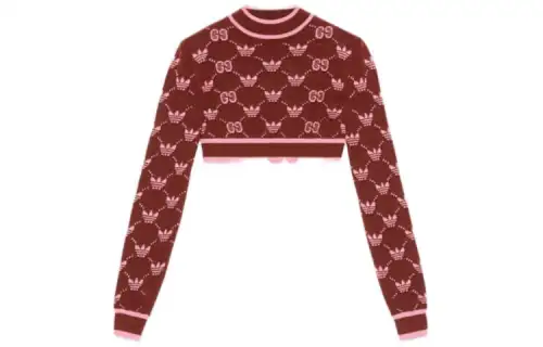 GUCCI Sweaters Women's Red Crew Neck Moderate Other