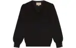 GUCCI Sweaters Women's Black V Neck Moderate Other