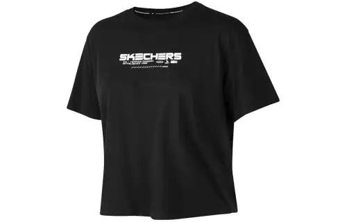 Skechers Regular Sleeve T Shirt Women's Carbon Black