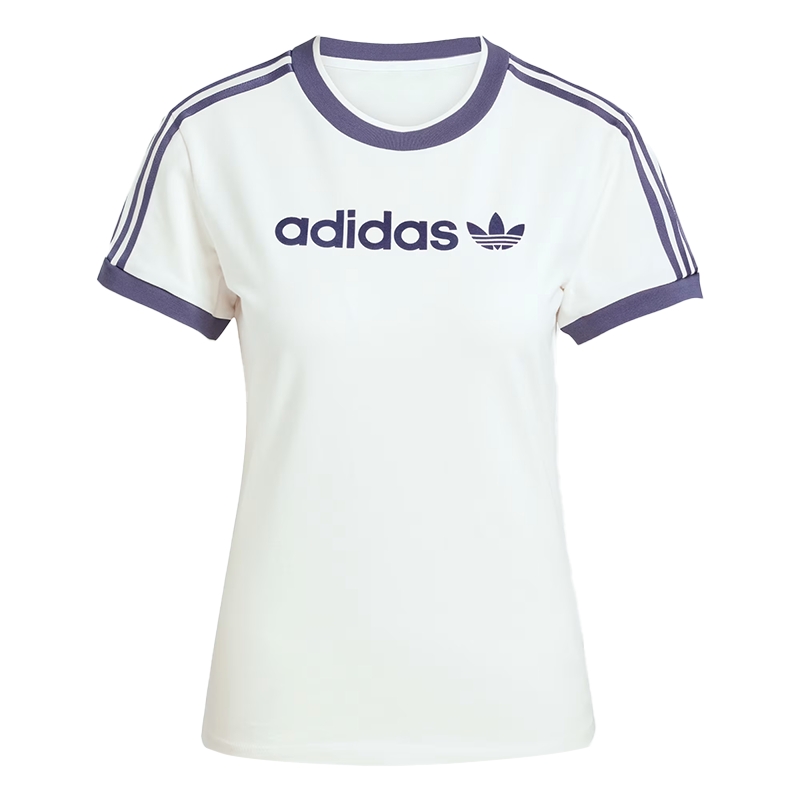 Женская футболка adidas 3-Stripes Linear Logo (белая)