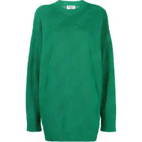 Balenciaga logo-intarsia oversized jumper
