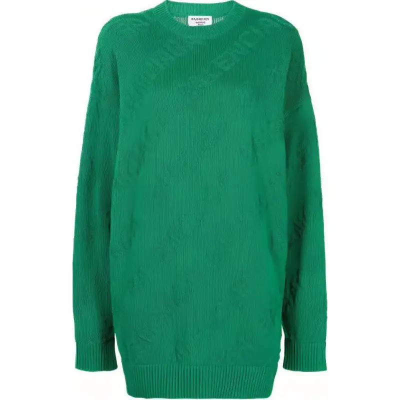 Balenciaga logo-intarsia oversized jumper