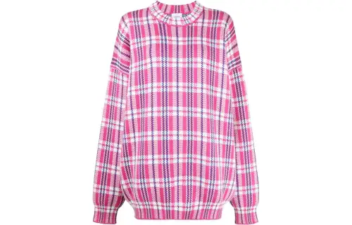 Vetements Checked-intarsia Virgin Wool Jumper