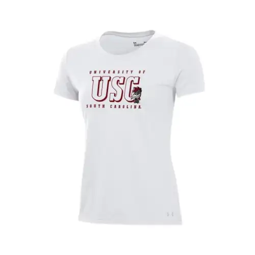 Under Armour Performance CottonCollegiate Regular T Shirt Women's White