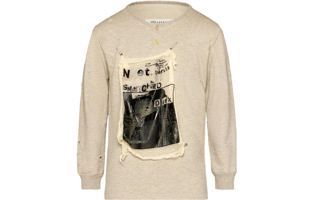 Maison Margiela Invitation distressed cotton sweatshirt