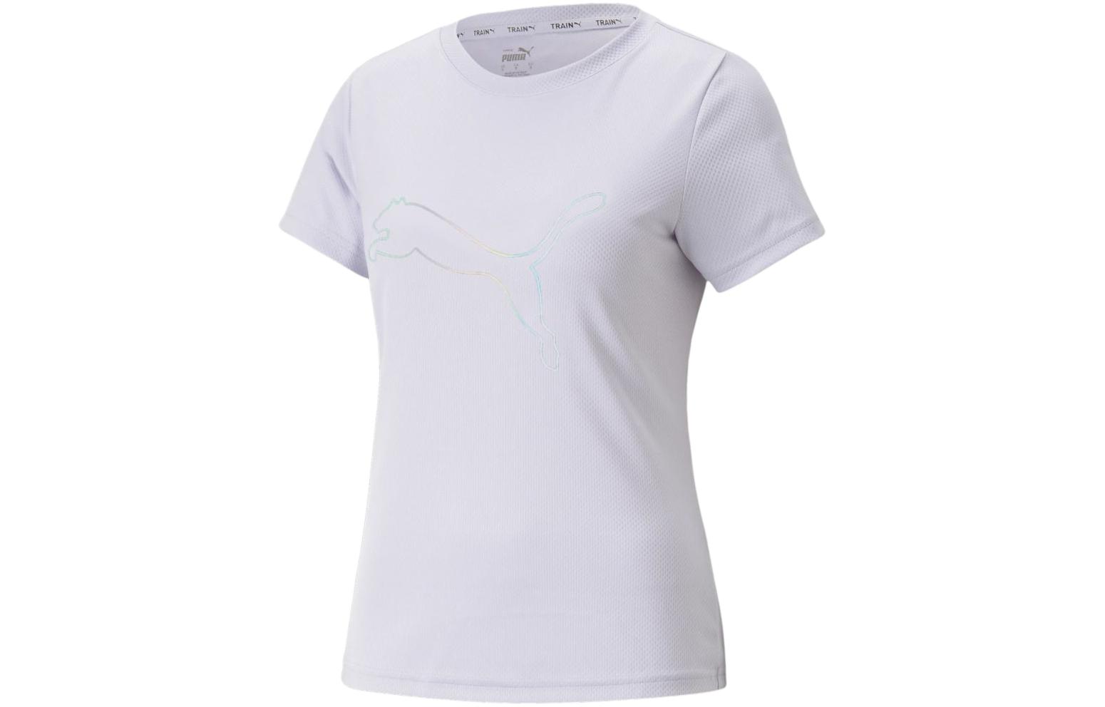 PUMA CONCEPT T Shirts Women's White Crew Neck Moderate Straight Fit