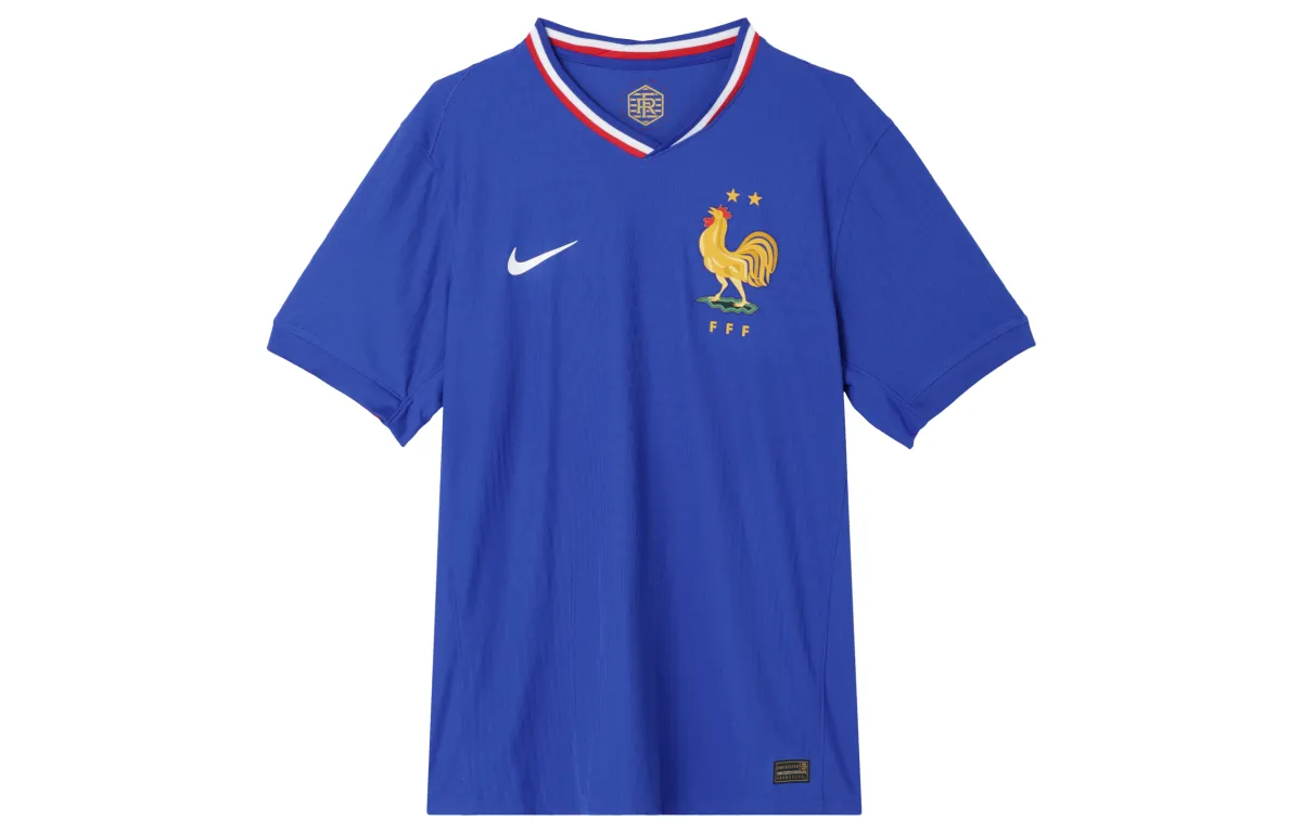 Nike France National Team Adv Soccer Authentic Uniform Soccer Jersey Player Edition Men's Bright Blue