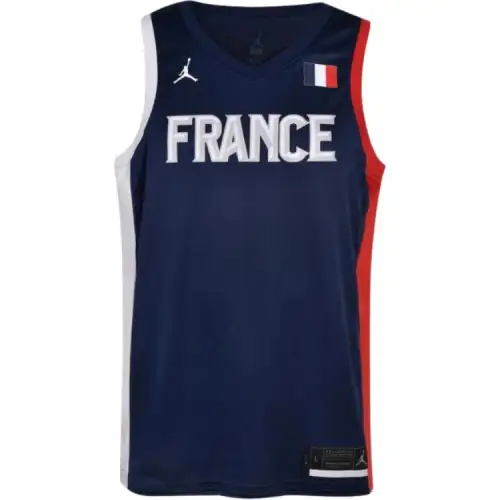 Jordan Basketball blue football uniform sleevless, with your logo imprint, V-neckline