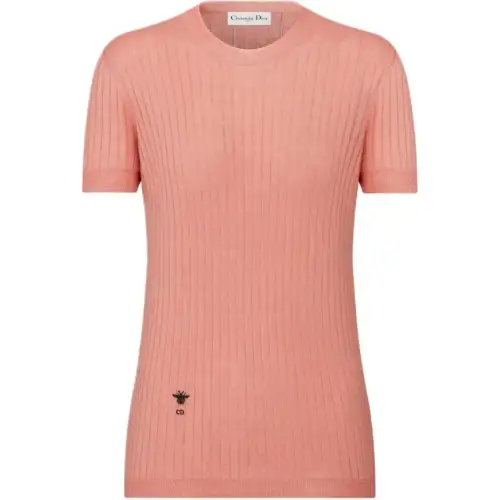 DIOR Sweaters Women's Orange Crew Neck Moderate Other