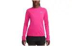 Nike T Shirts Women's Rose Red Crew Neck Moderate Straight Fit