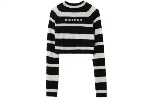 MIU MIU Sweaters Women's Black Crew Neck Moderate Other