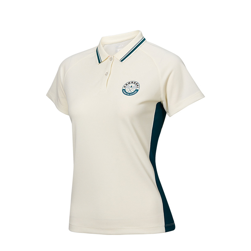 Kawasaki Kawasaki, sports breathable quick dry uniform for badminton, polo collar, with short sleeve