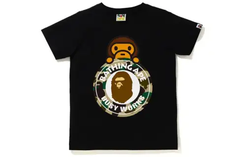 A BATHING APE T Shirts Women's Crew Neck Moderate Straight Fit
