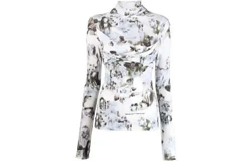 OFF-WHITE High Neck Long-Sleeved T-Shirt