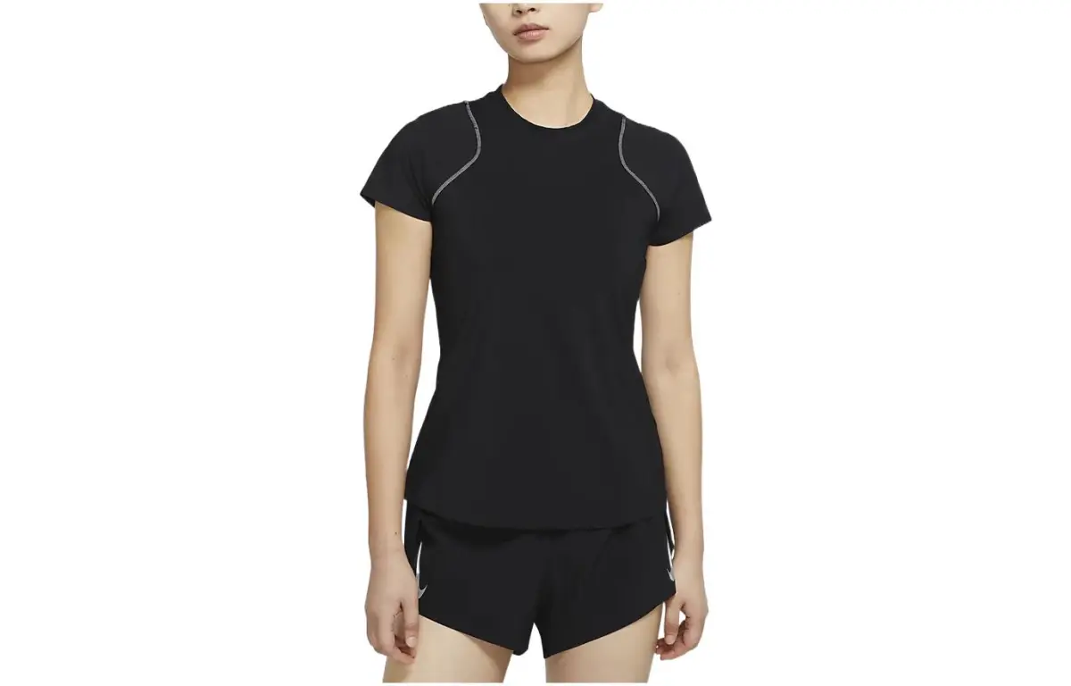 Nike T-Shirts Women's Black Crew Neck Moderate Other