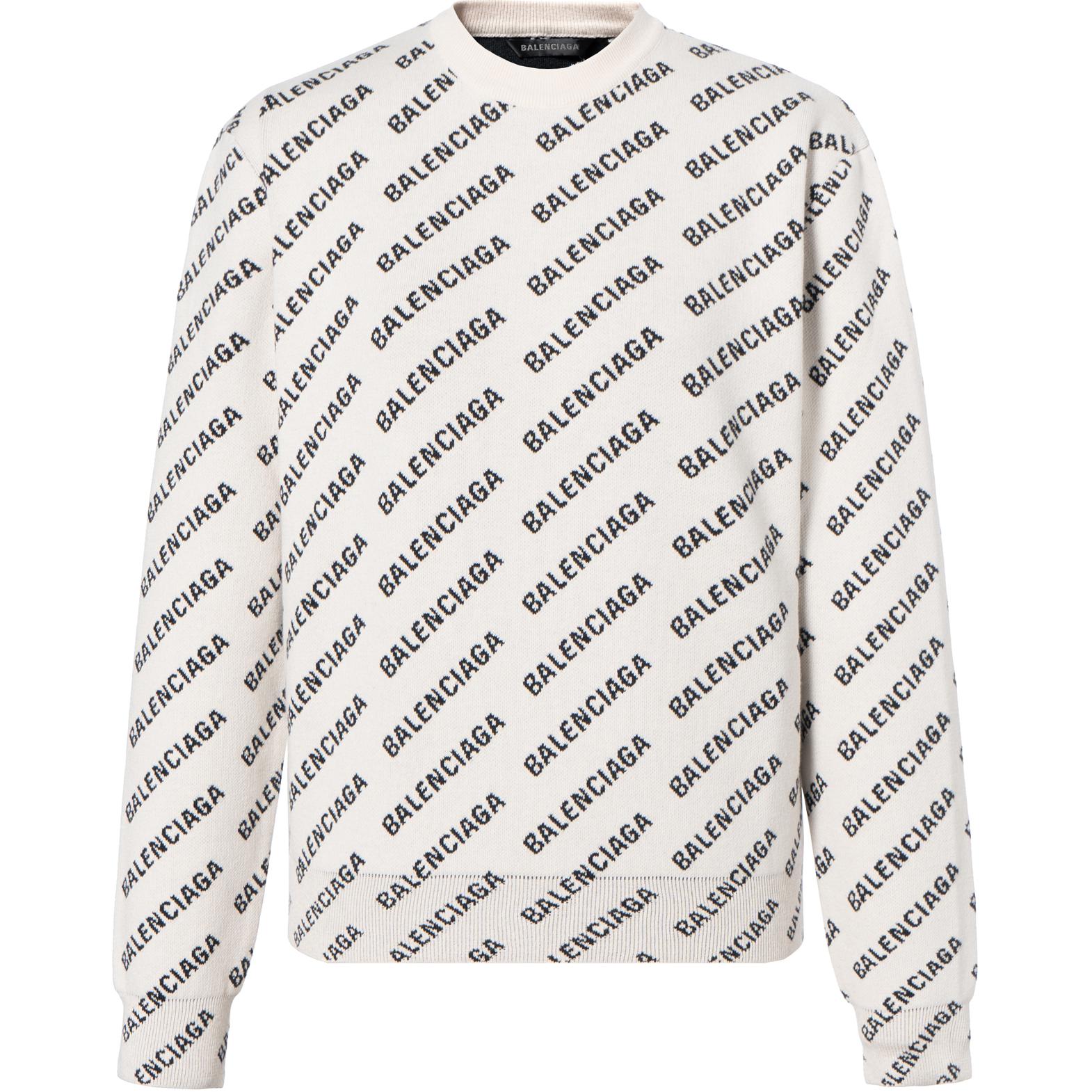 Женский свитер Balenciaga Balenciaga FW22 Logo (молочно-белый)
