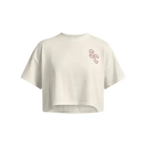 Under Armour GamedayCollegiate Drop Shoulder Sleeve T Shirt Women's Beige