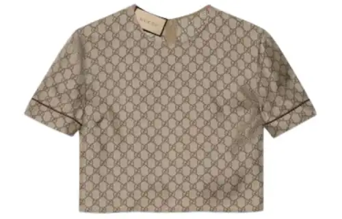 GUCCI Gg Supreme Print Silk Top