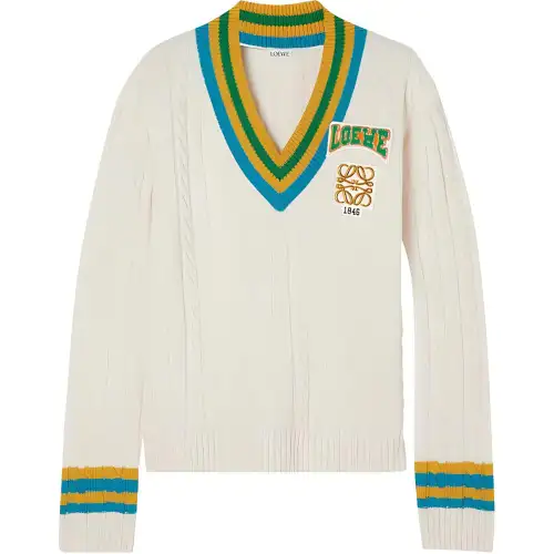 LOEWE Varsity Sweater 'Soft White'