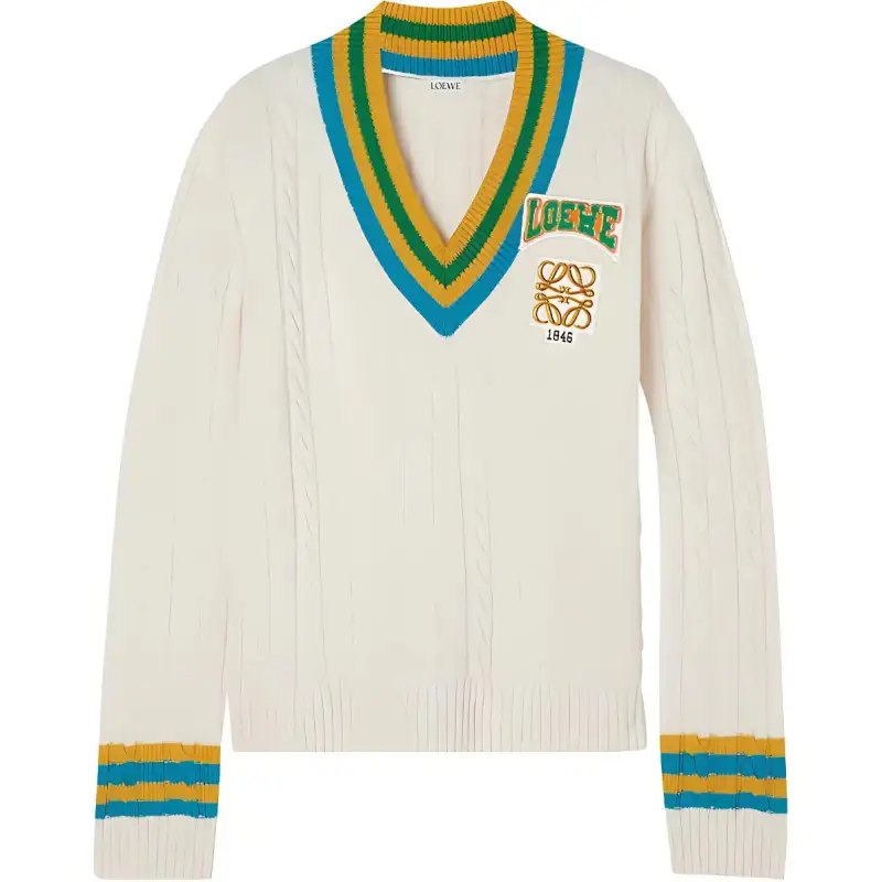 LOEWE Varsity Sweater 'Soft White'