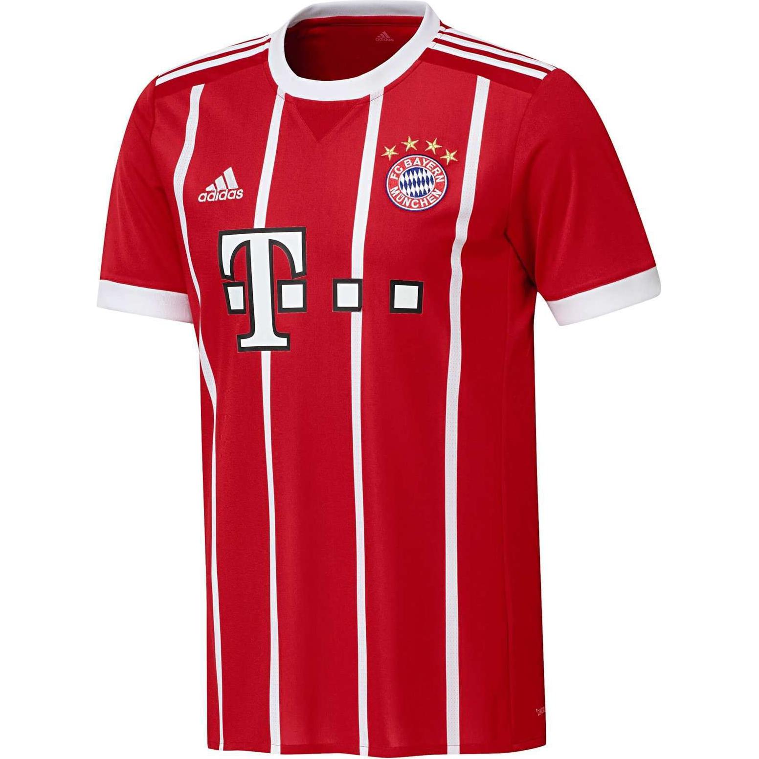 Adidas Soccer Jersey Bayern Munich Black 17 18 Home Fan Version Men’s Red