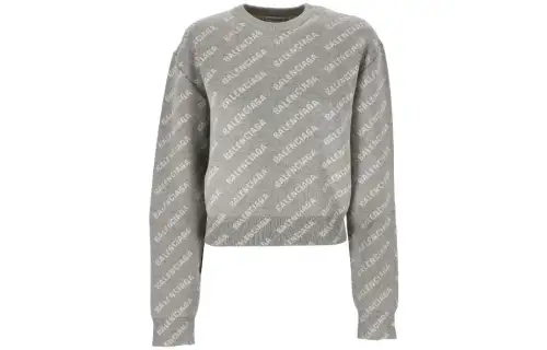 Balenciaga Sweaters Women's Gray Crew Neck Moderate Other