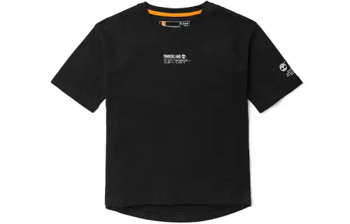 Timberland T Shirts Women's Black Crew Neck Moderate Straight Fit