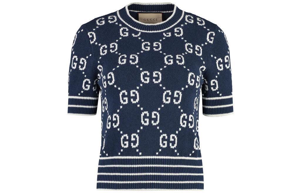 Double G logo jacquard top