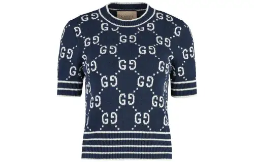 Double G logo jacquard top