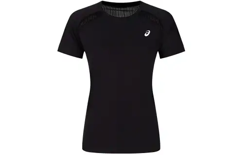 ASICS T Shirts Women's Black Crew Neck Moderate Other