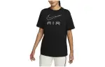 Nike T Shirts Women's Black Crew Neck Moderate Straight Fit