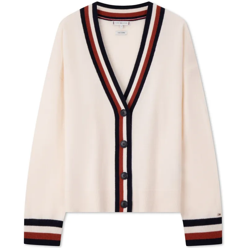 Tommy Hilfiger Sweaters Women's V-neck Moderate Cardigan