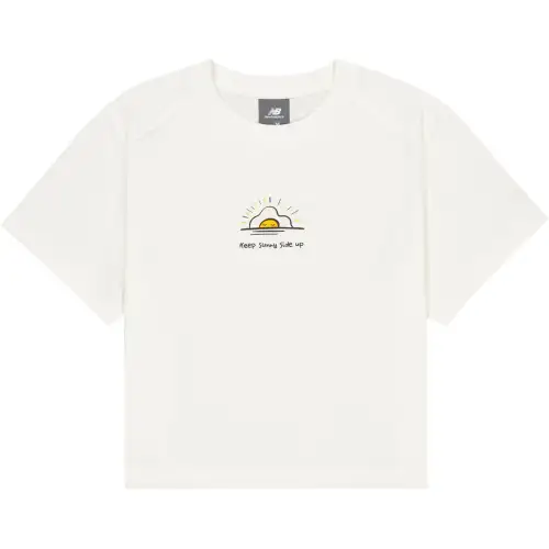 New Balance T Shirt Women's Sea Salt White