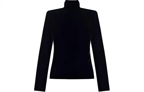 Saint Laurent high-neck velvet blouse