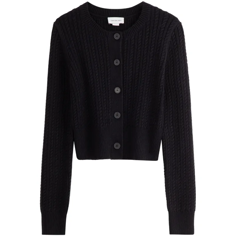 Calvin Klein Sweaters Women's Crew Neck Moderate Cardigan