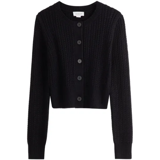 Calvin Klein Sweaters Women's Crew Neck Moderate Cardigan