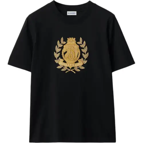 Burberry B Crest Embroidered Crewneck T-Shirt