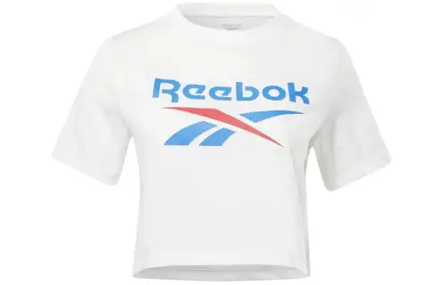 Reebok RI BL Crop Tee T Shirt Women's White