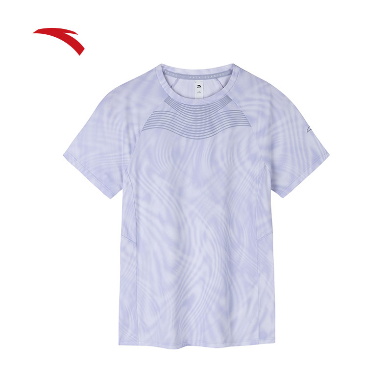 Anta Running Collection Running T Shirt Women’s Cloud Soft Purple/All Over Print