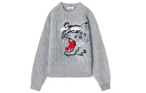 KENZO Sweaters Women's Gray Crew Neck Moderate Other