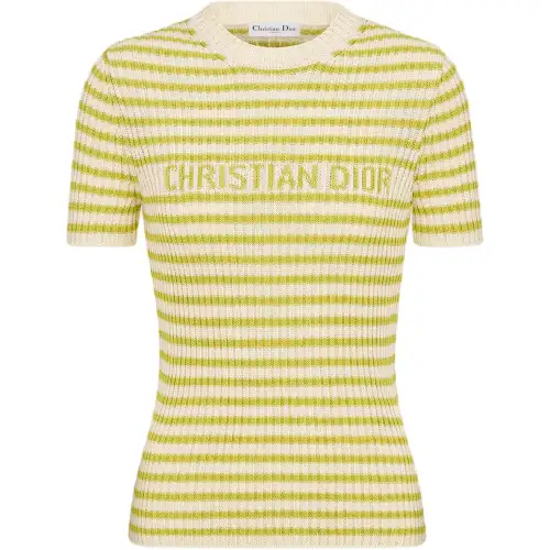 DIOR Sweaters Women's Yellow Crew Neck Moderate Other