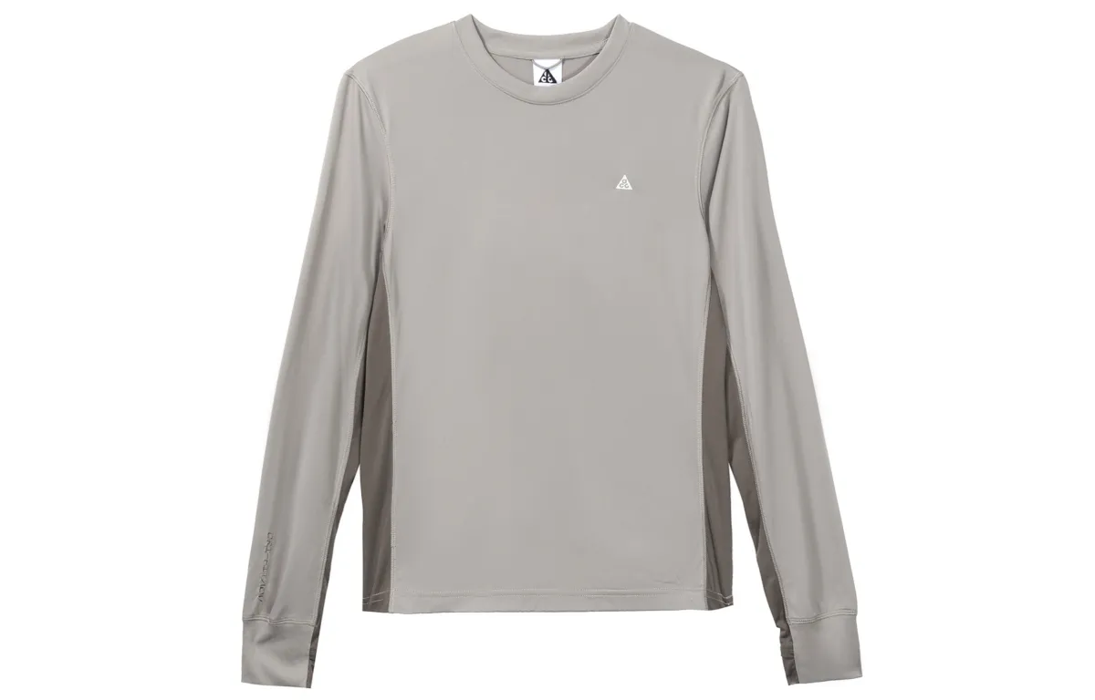 Nike T-Shirts Women's Gray Crew Neck Moderate Straight Fit