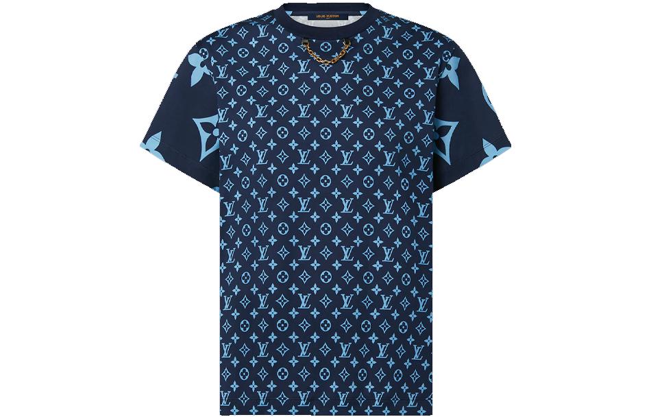 Женская футболка Louis Vuitton Logo FW22 (синяя)