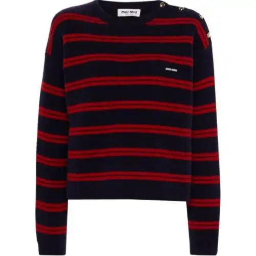 MIU MIU Striped Knitted Jumper