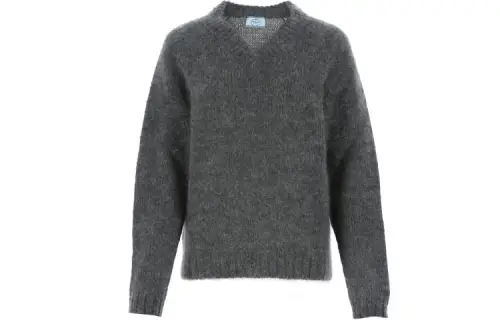 PRADA SS21 Loose Fit Sweater Women's Dark Gray