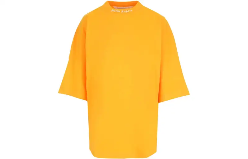 PALM ANGELS Logo Printed Drop Shoulder T Shirt